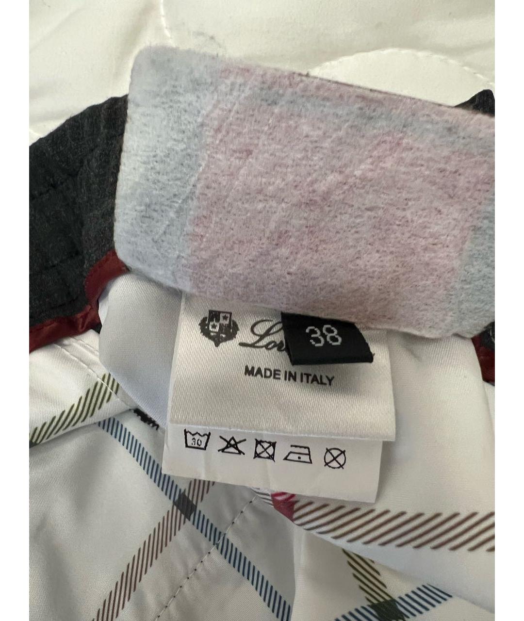 LORO PIANA Серые хлопковые повседневные брюки, фото 6