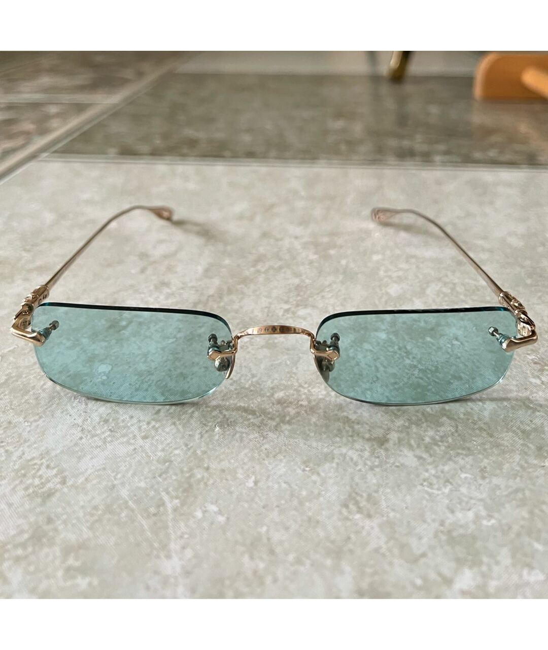 CHROME HEARTS Голубые солнцезащитные очки, фото 5