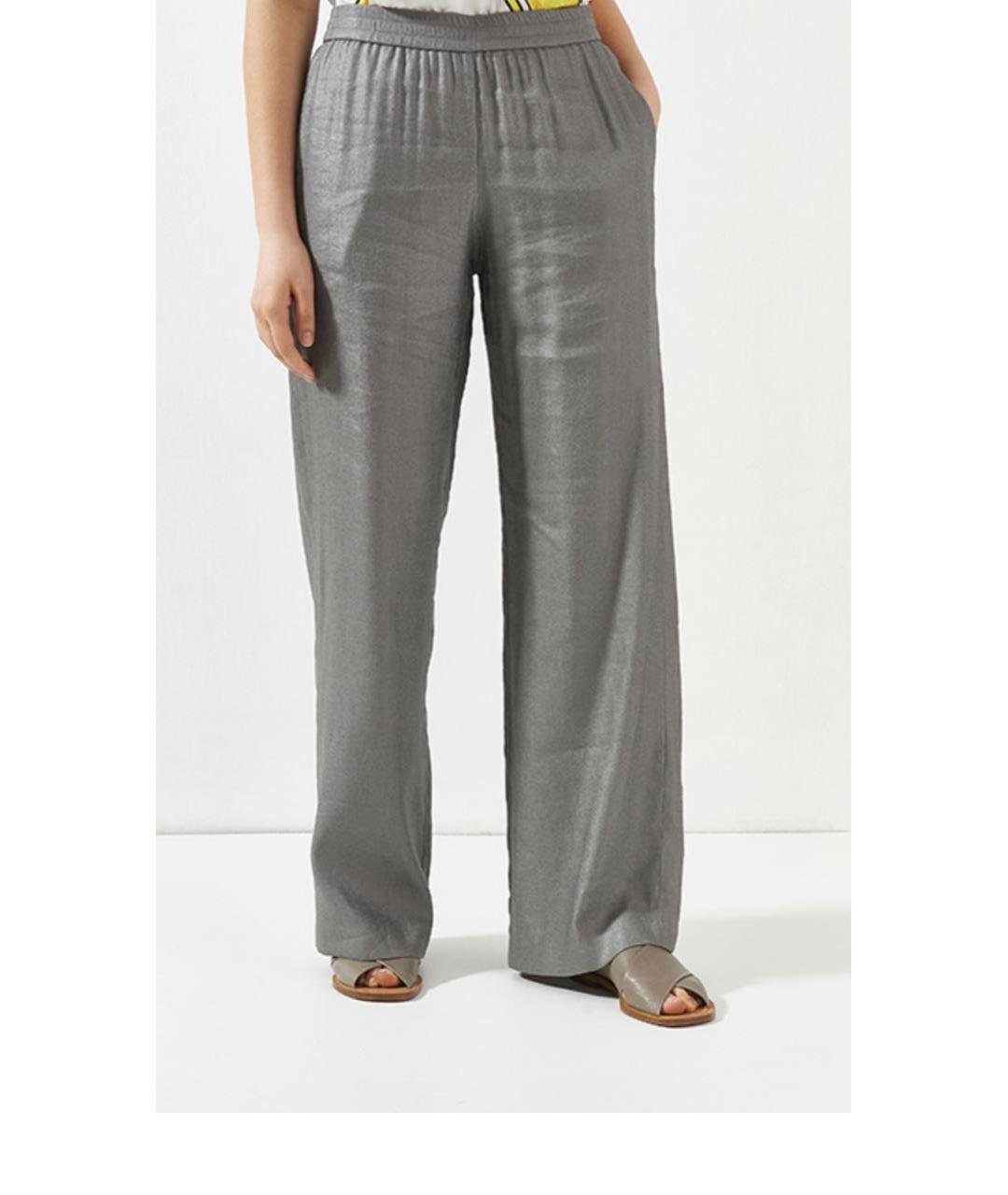 ESCADA Серые льняные брюки широкие, фото 3