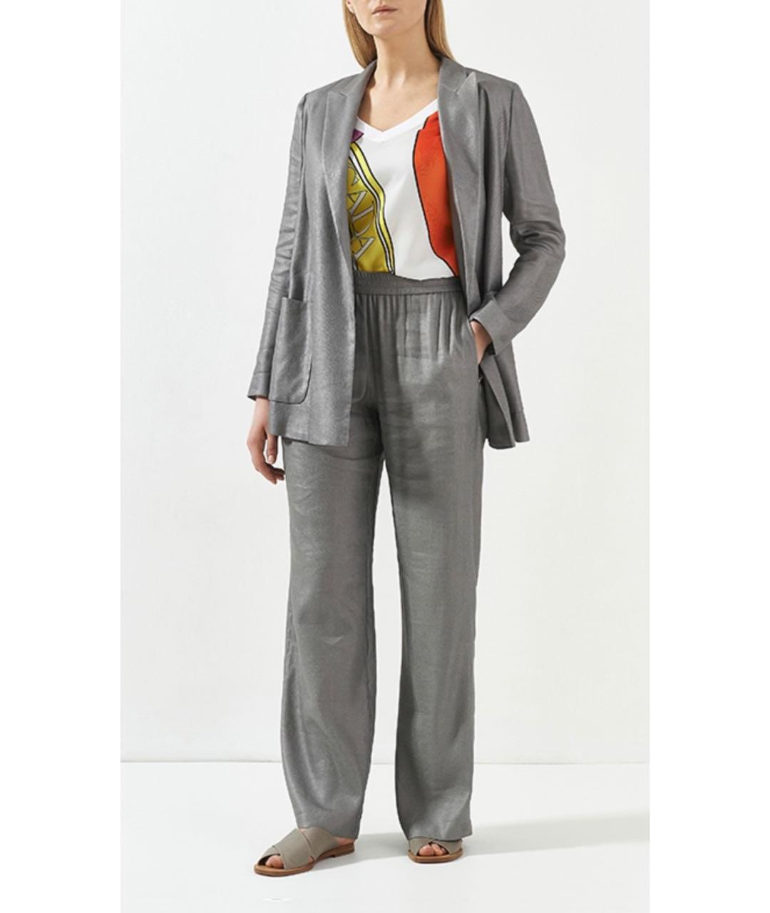 ESCADA Серые льняные брюки широкие, фото 2