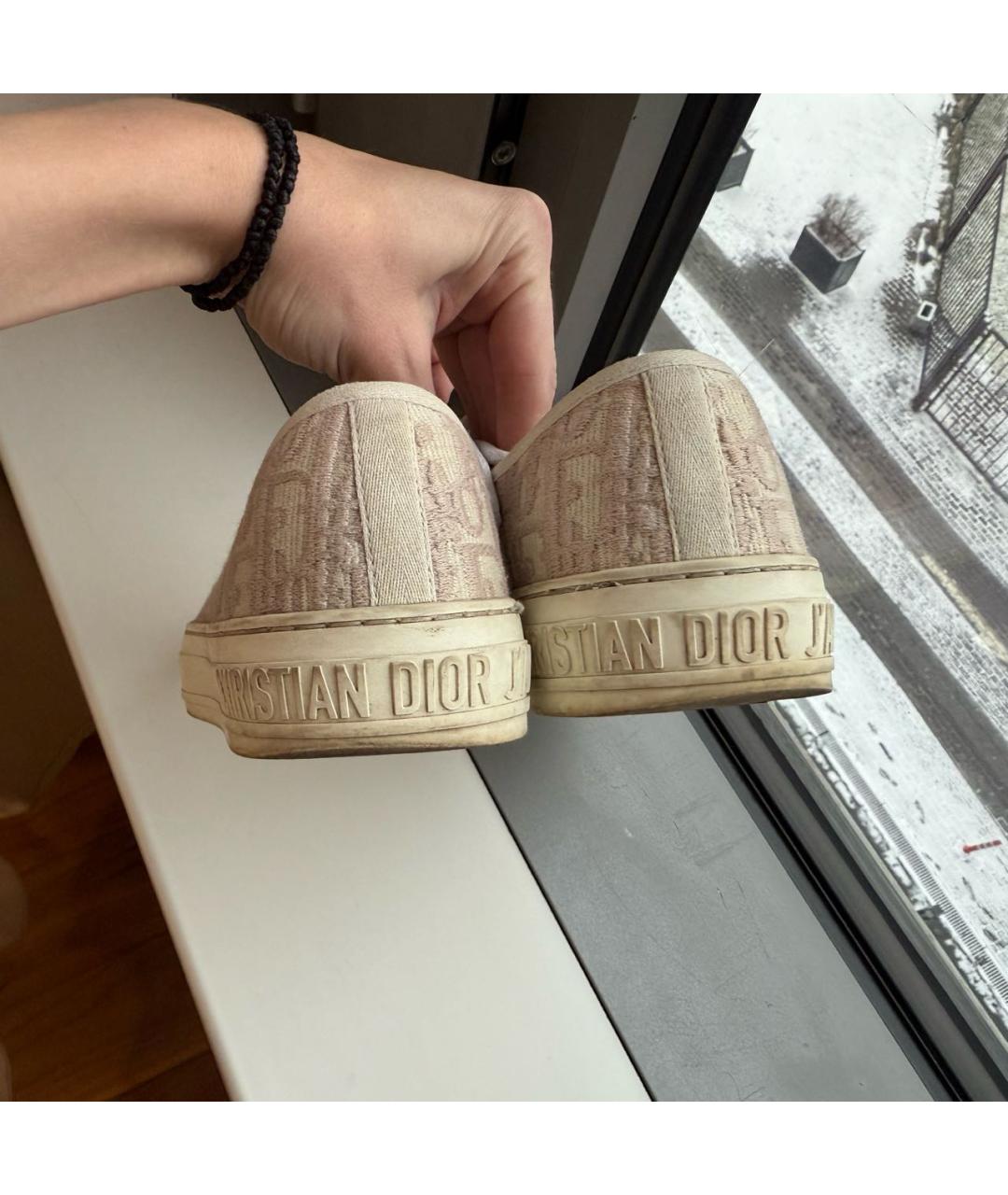 CHRISTIAN DIOR Розовые текстильные кеды, фото 4