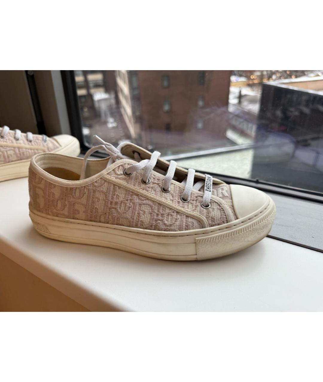 CHRISTIAN DIOR Розовые текстильные кеды, фото 5