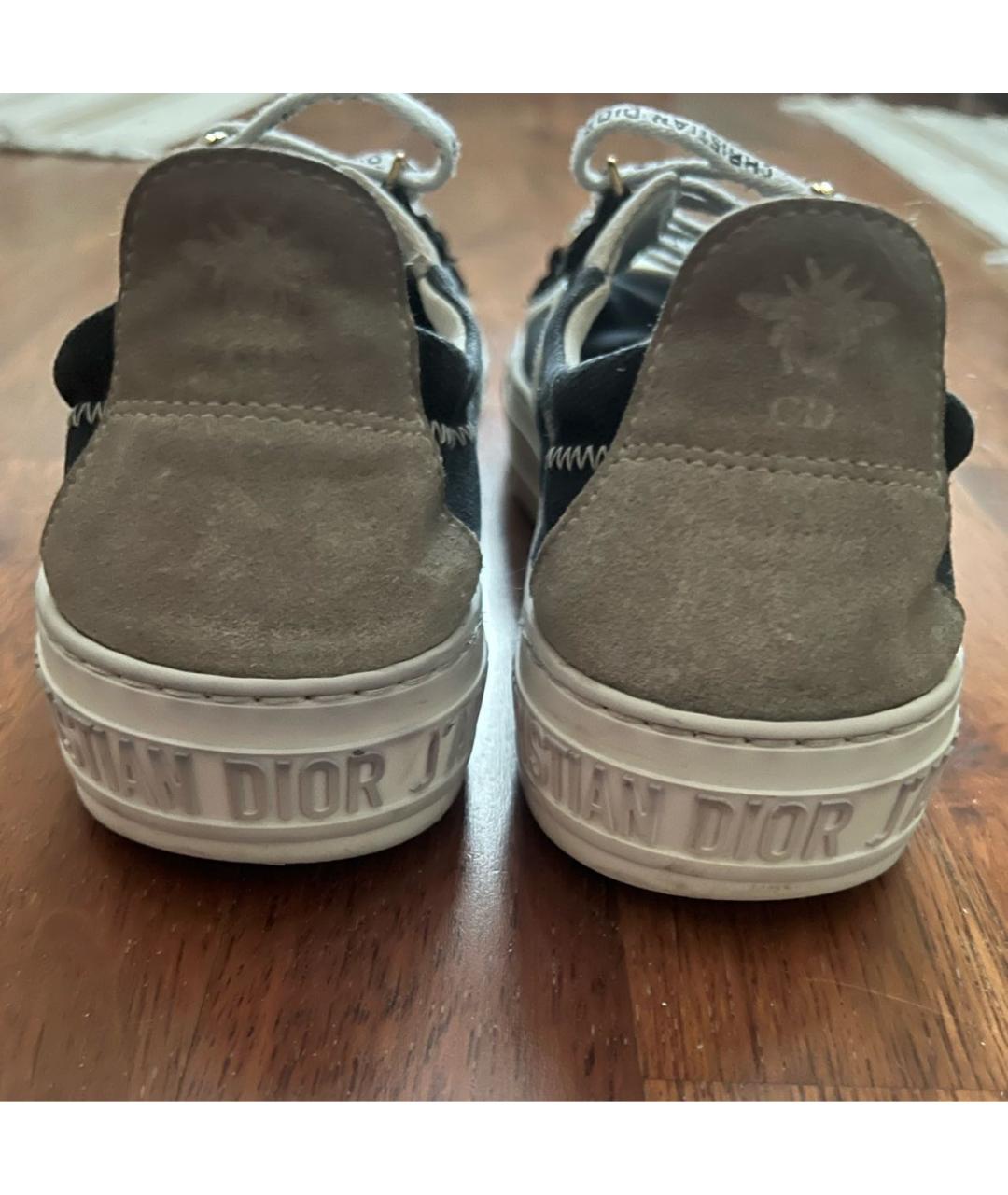 CHRISTIAN DIOR Черные текстильные кеды, фото 5