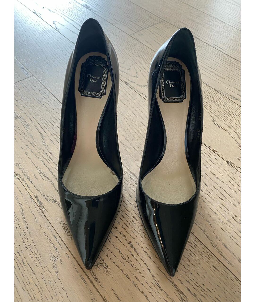 CHRISTIAN DIOR Черные туфли из лакированной кожи, фото 7