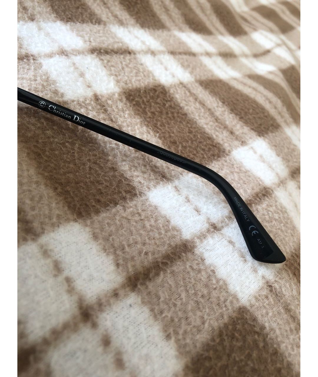 CHRISTIAN DIOR PRE-OWNED Черные металлические солнцезащитные очки, фото 8
