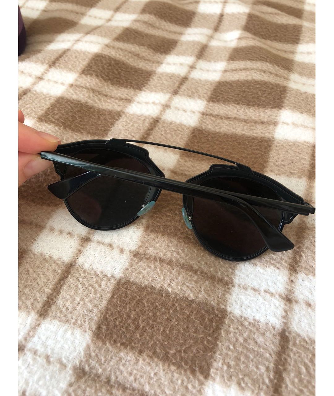 CHRISTIAN DIOR PRE-OWNED Черные металлические солнцезащитные очки, фото 6