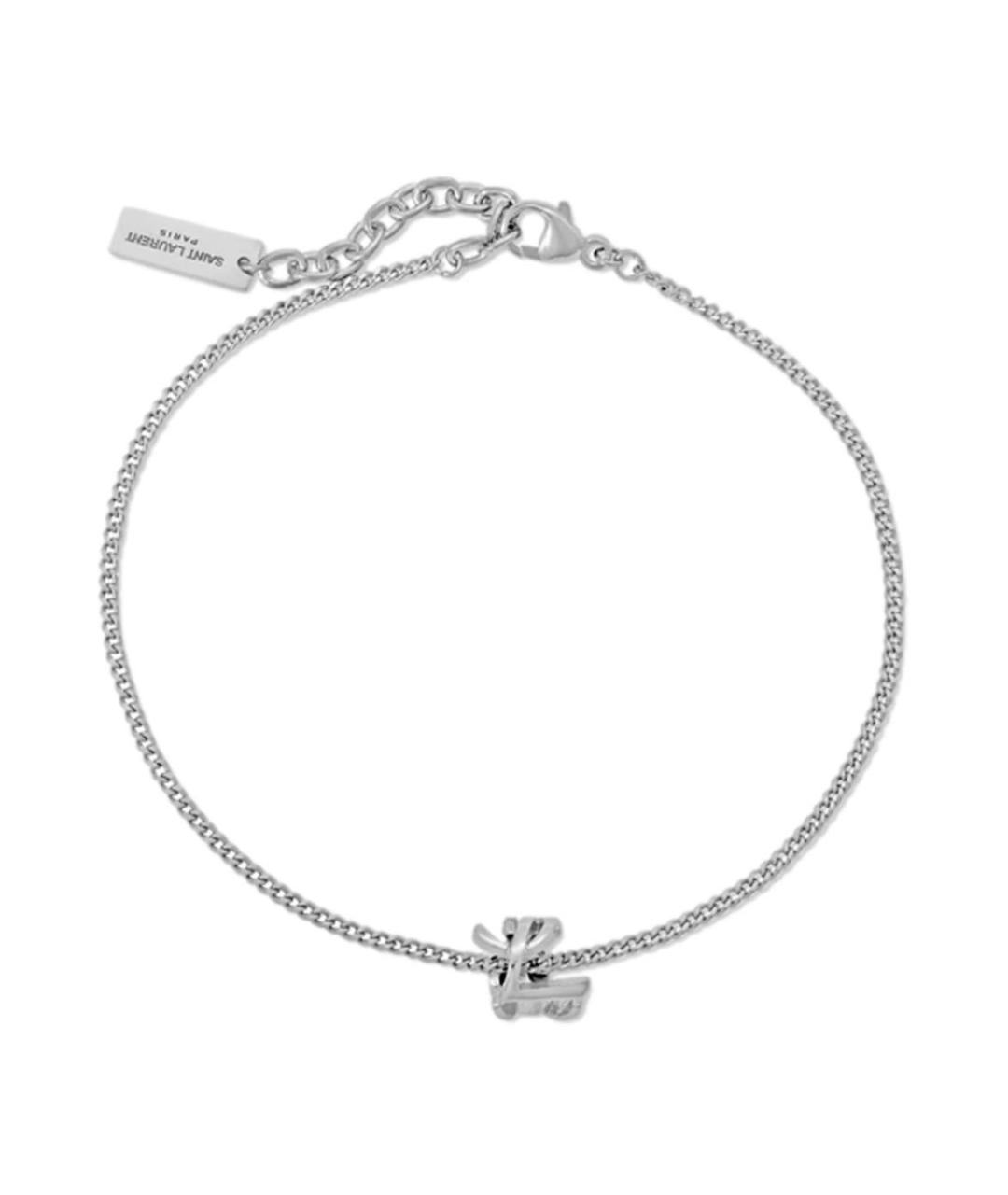 SAINT LAURENT Серебрянный латунный браслет, фото 1