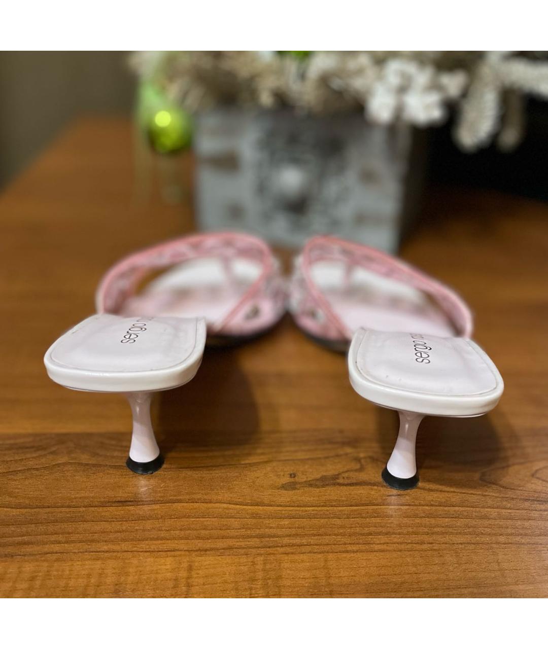 SERGIO ROSSI Розовые мюли, фото 4