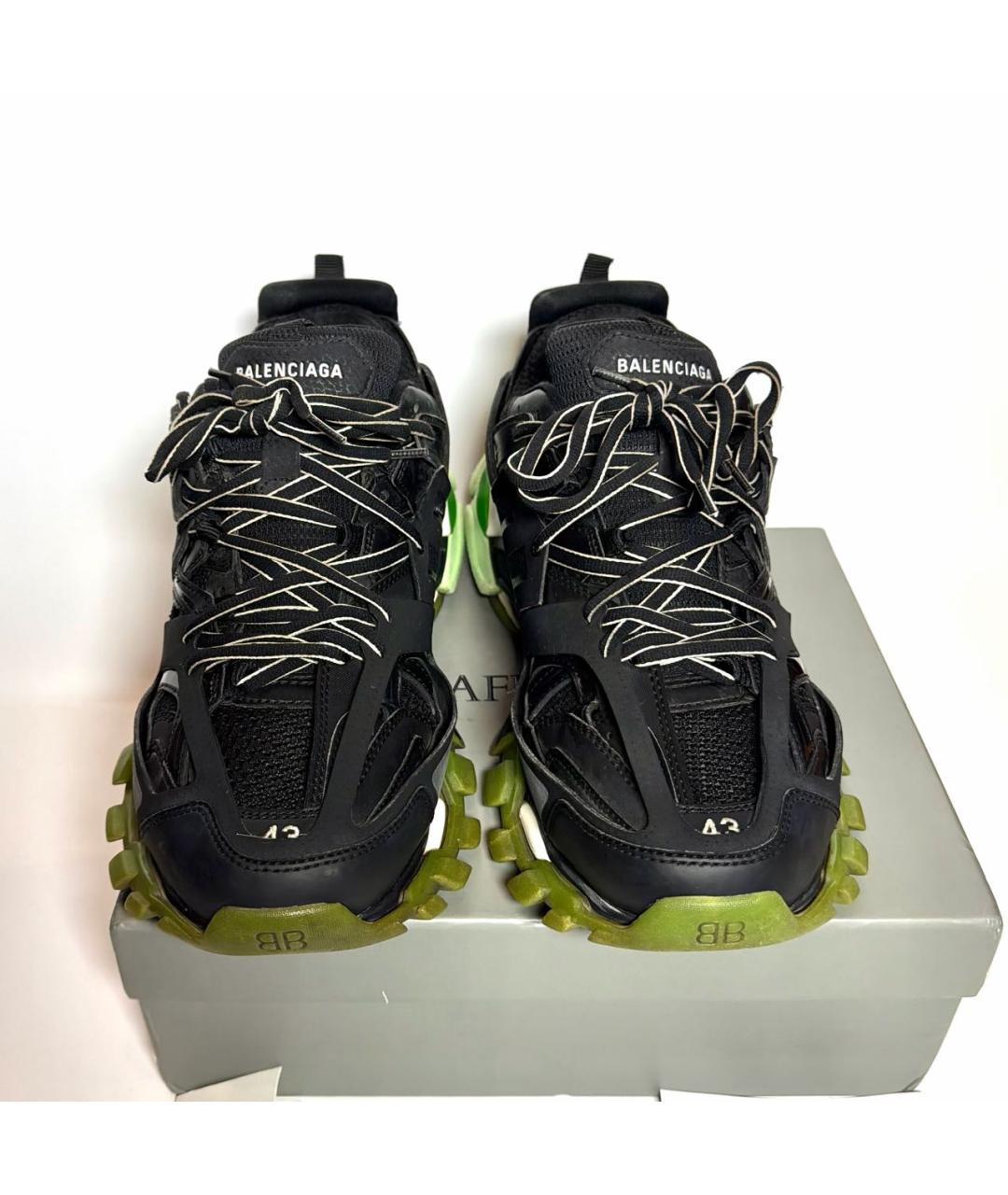 BALENCIAGA Черные текстильные низкие кроссовки / кеды, фото 2