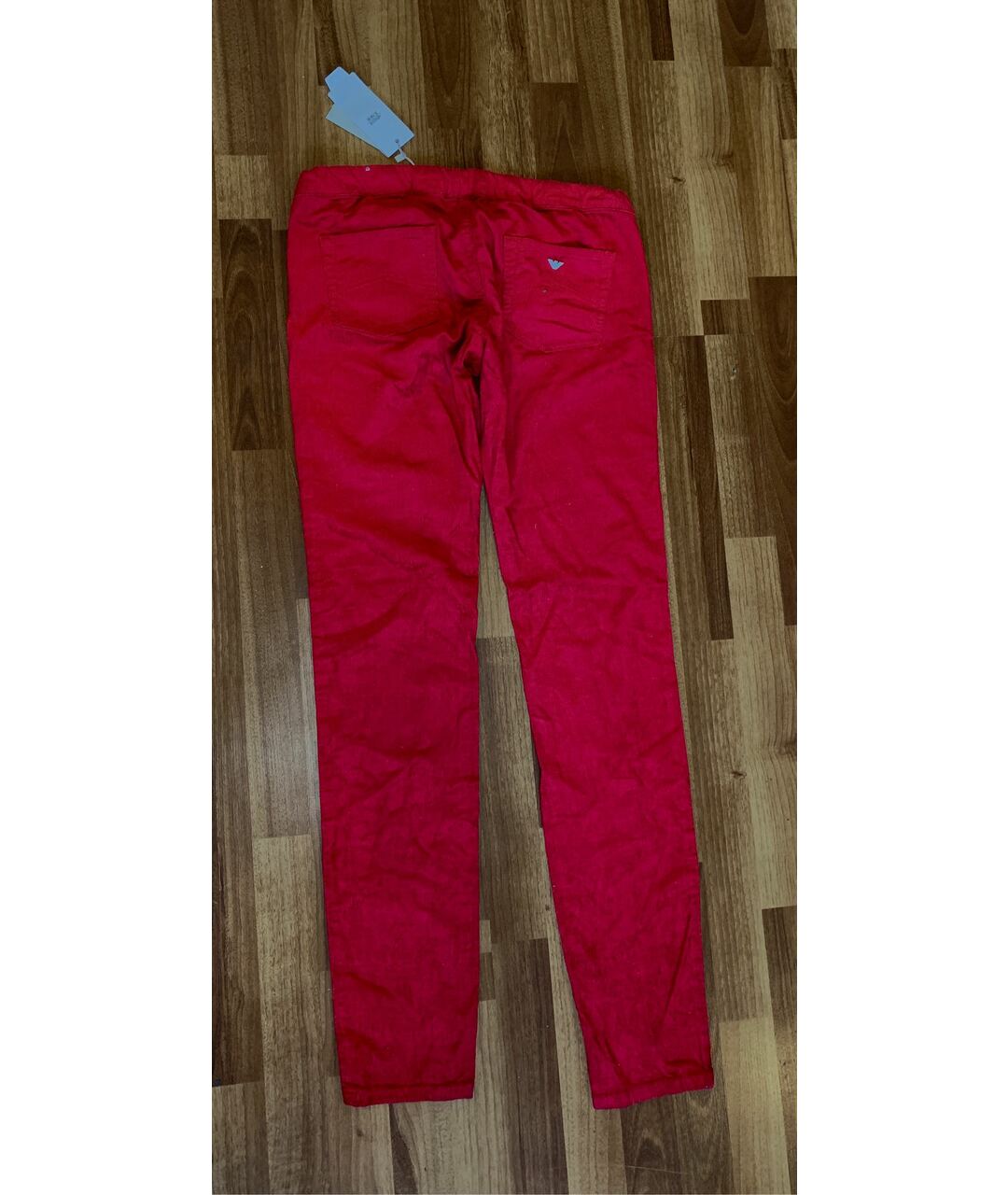 ARMANI JUNIOR Красные хлопковые брюки и шорты, фото 2