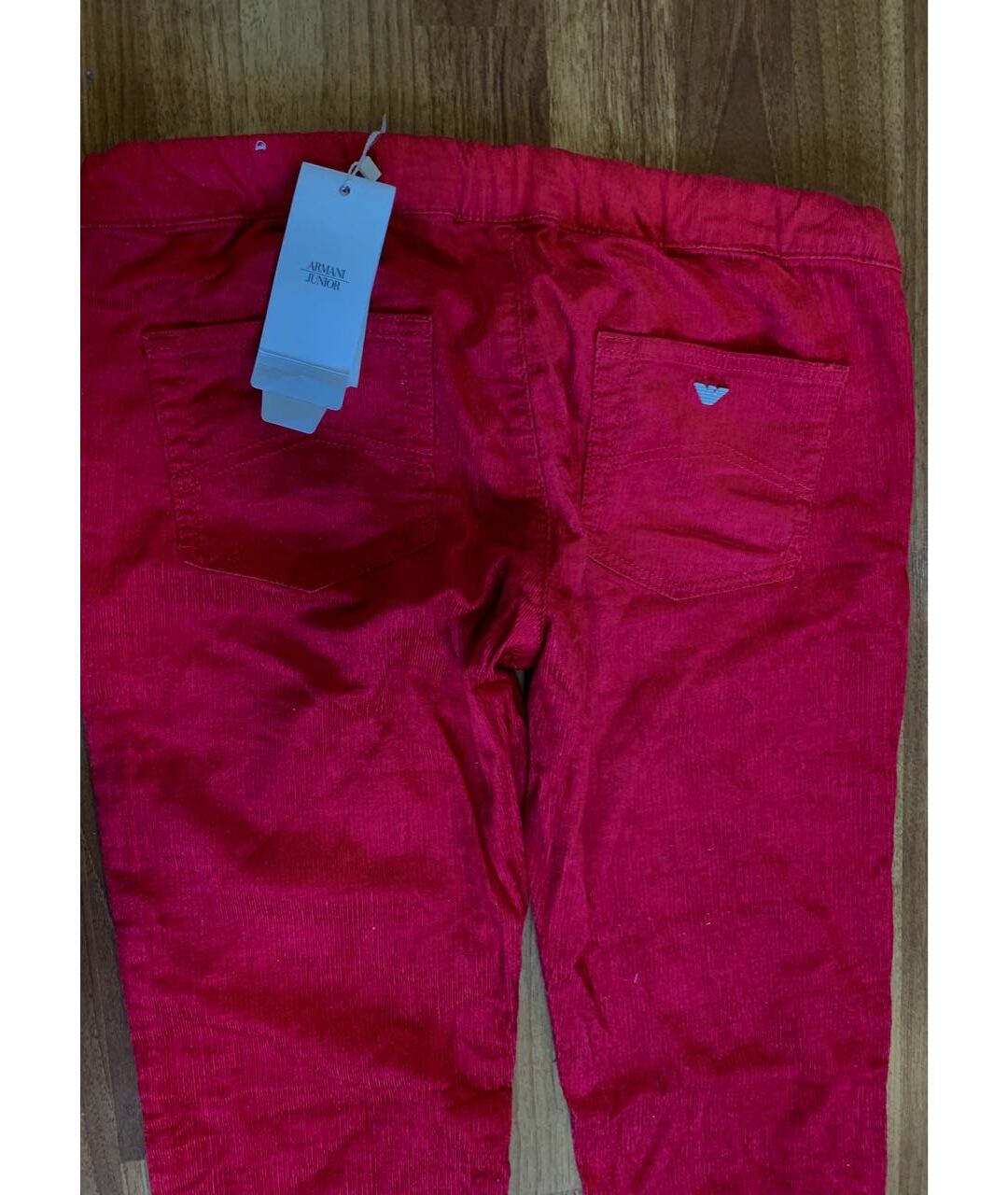 ARMANI JUNIOR Красные хлопковые брюки и шорты, фото 3