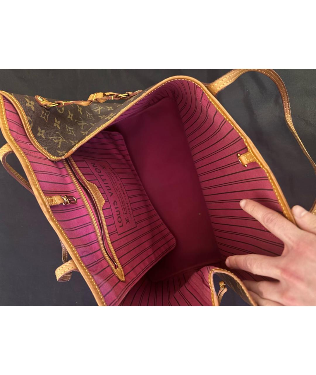 LOUIS VUITTON Коричневая сумка тоут, фото 7