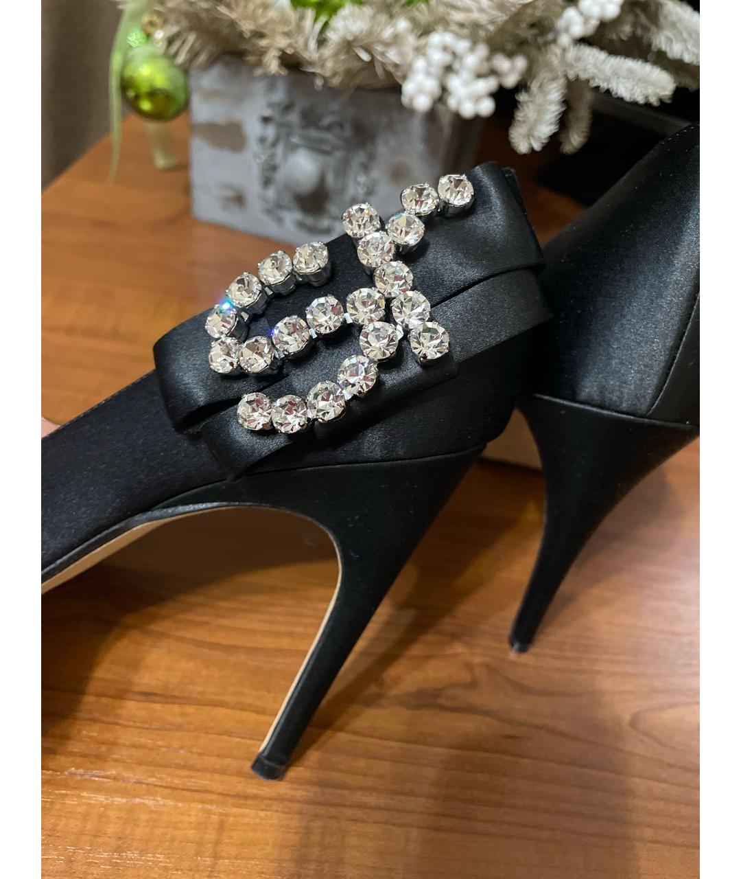 SERGIO ROSSI Черные текстильные туфли, фото 6