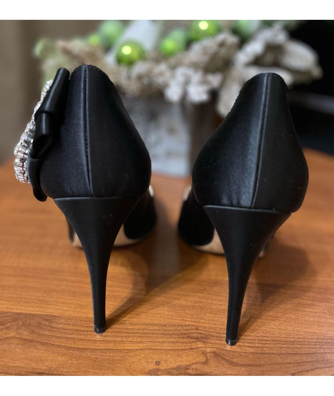 SERGIO ROSSI Черные текстильные туфли, фото 4