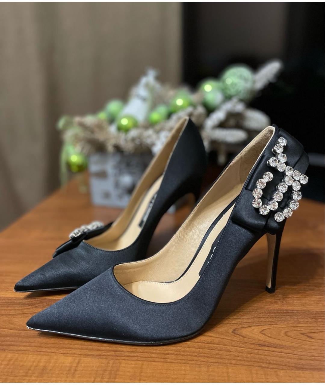 SERGIO ROSSI Черные текстильные туфли, фото 9