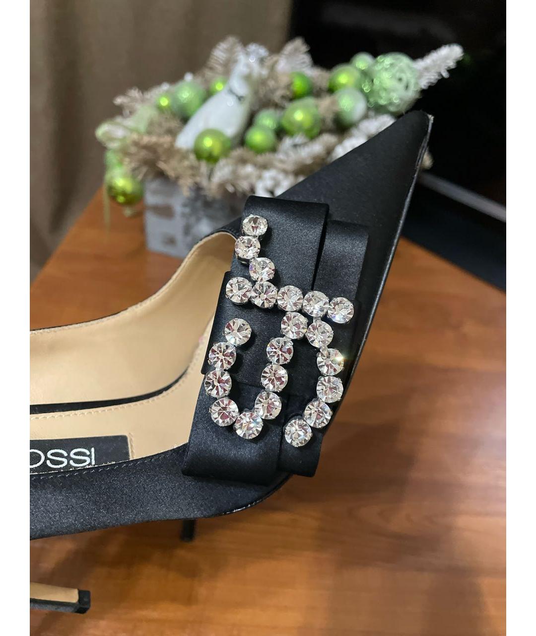 SERGIO ROSSI Черные текстильные туфли, фото 7