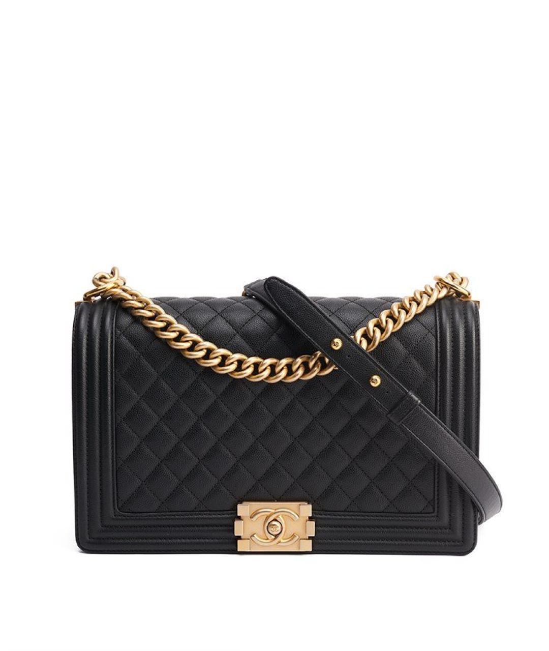 CHANEL Черная кожаная сумка через плечо, фото 9