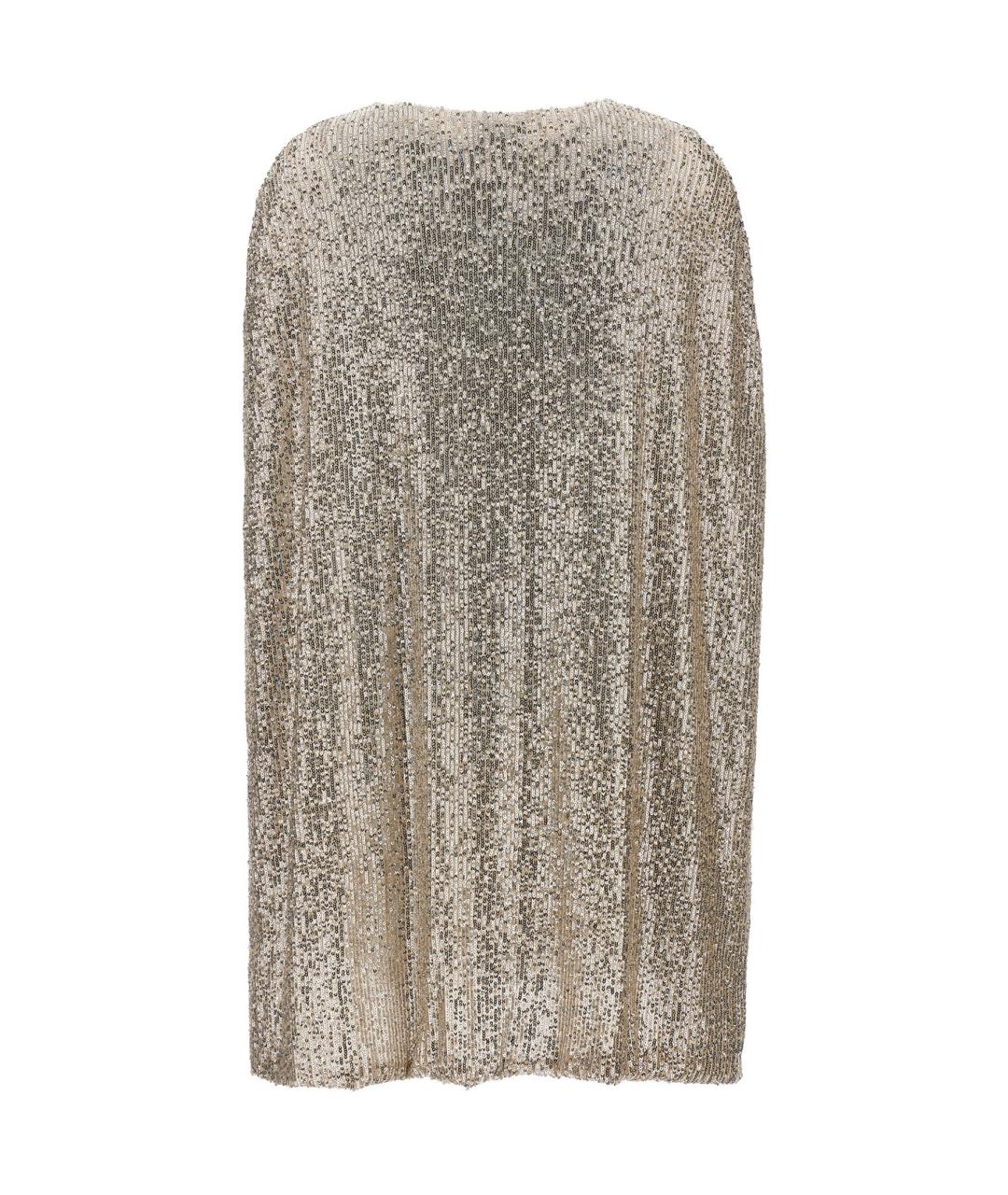 LE TWINS Серебряное полиэстеровое вечернее платье, фото 2