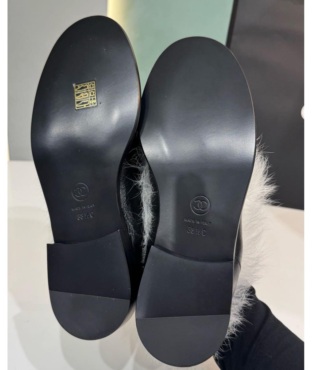 CHANEL Черные лоферы из лакированной кожи, фото 4