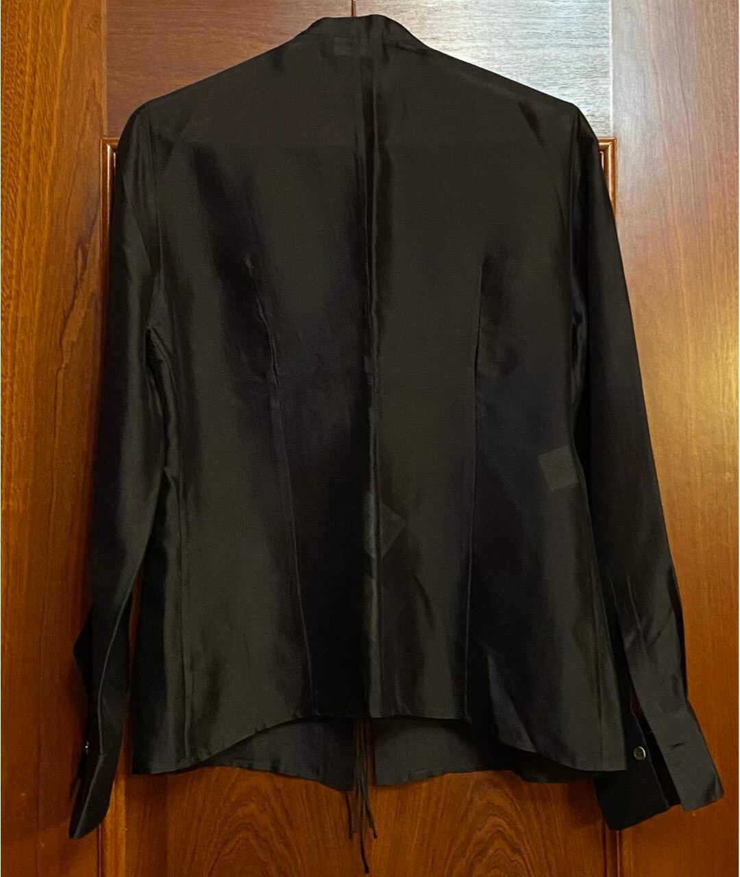 EMPORIO ARMANI Черная шелковая рубашка, фото 2