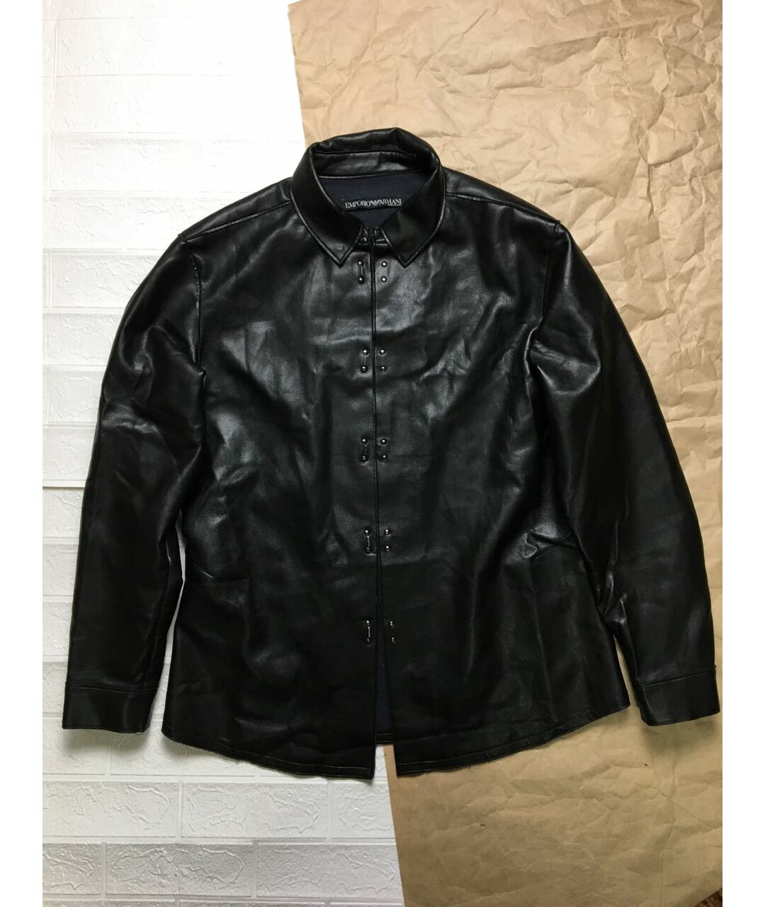 EMPORIO ARMANI VINTAGE Черный синтетический жакет/пиджак, фото 5