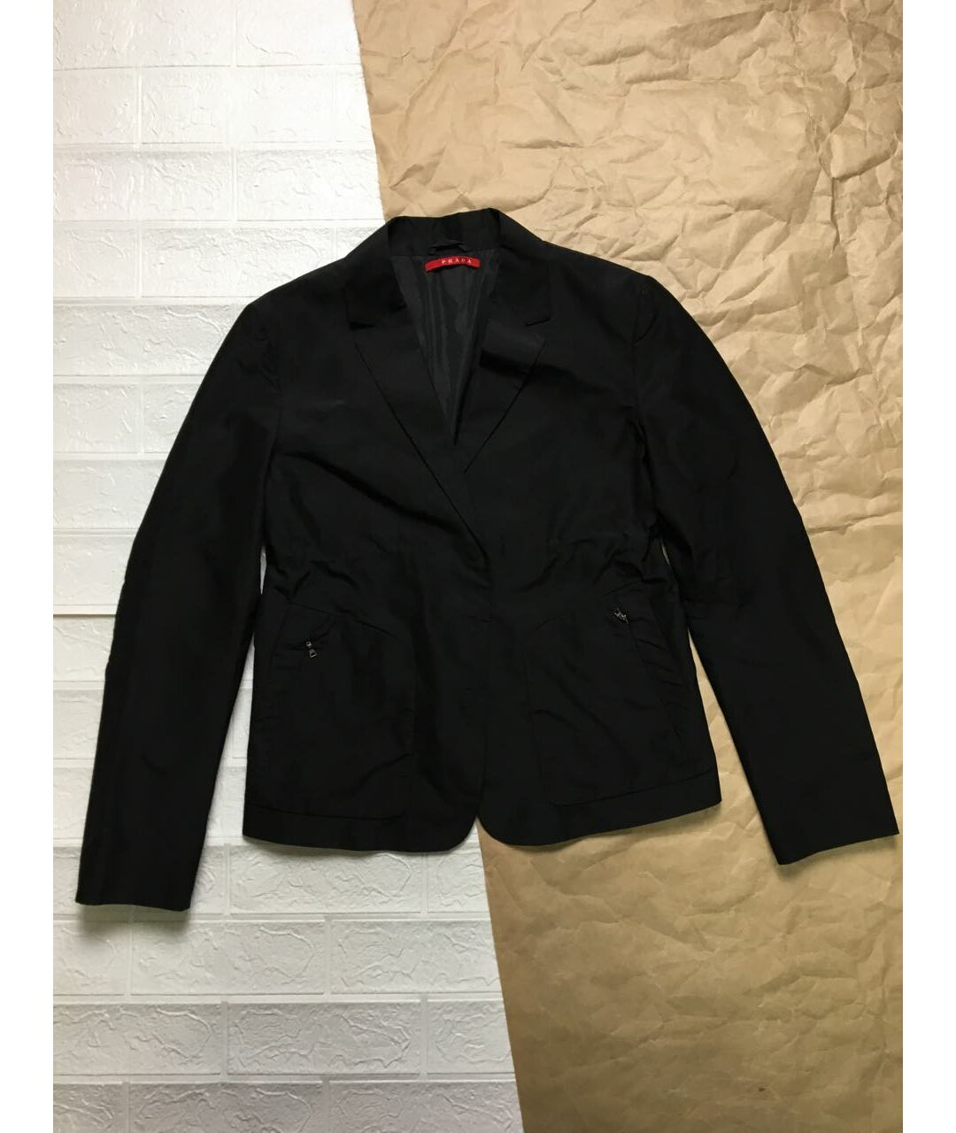 PRADA Черный шелковый жакет/пиджак, фото 7