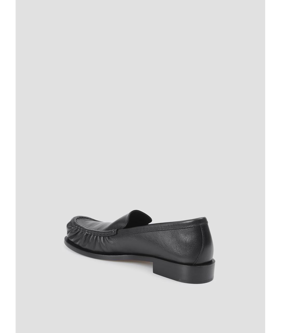 DRIES VAN NOTEN Черные кожаные лоферы, фото 3