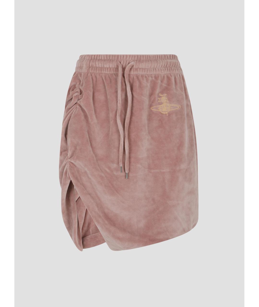 VIVIENNE WESTWOOD Розовая хлопковая юбка мини, фото 4