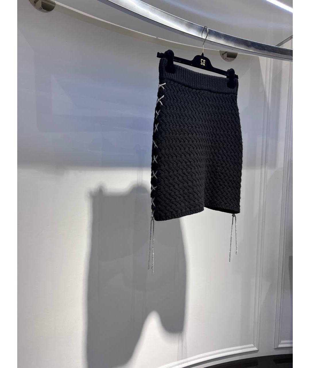 GIUSEPPE DI MORABITO Черная шерстяная юбка миди, фото 2