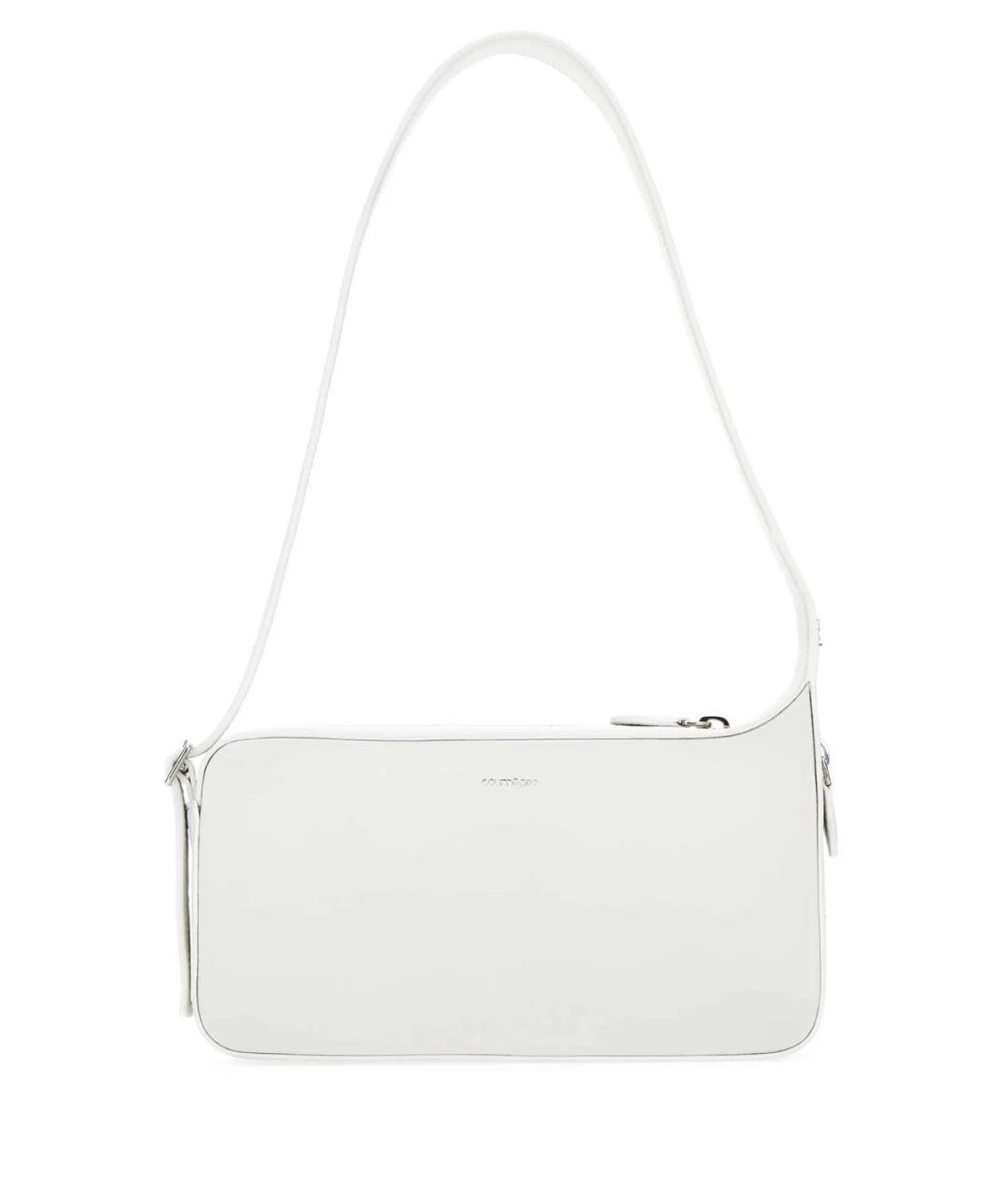 COURREGES Белая кожаная сумка через плечо, фото 1