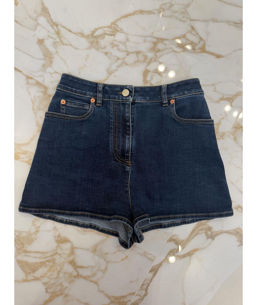 VALENTINO Темно-синие хлопковые шорты, фото 5