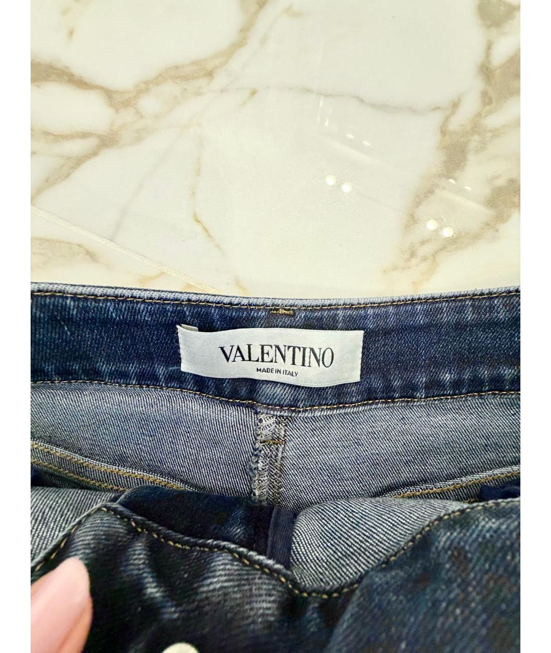 VALENTINO Темно-синие хлопковые шорты, фото 4