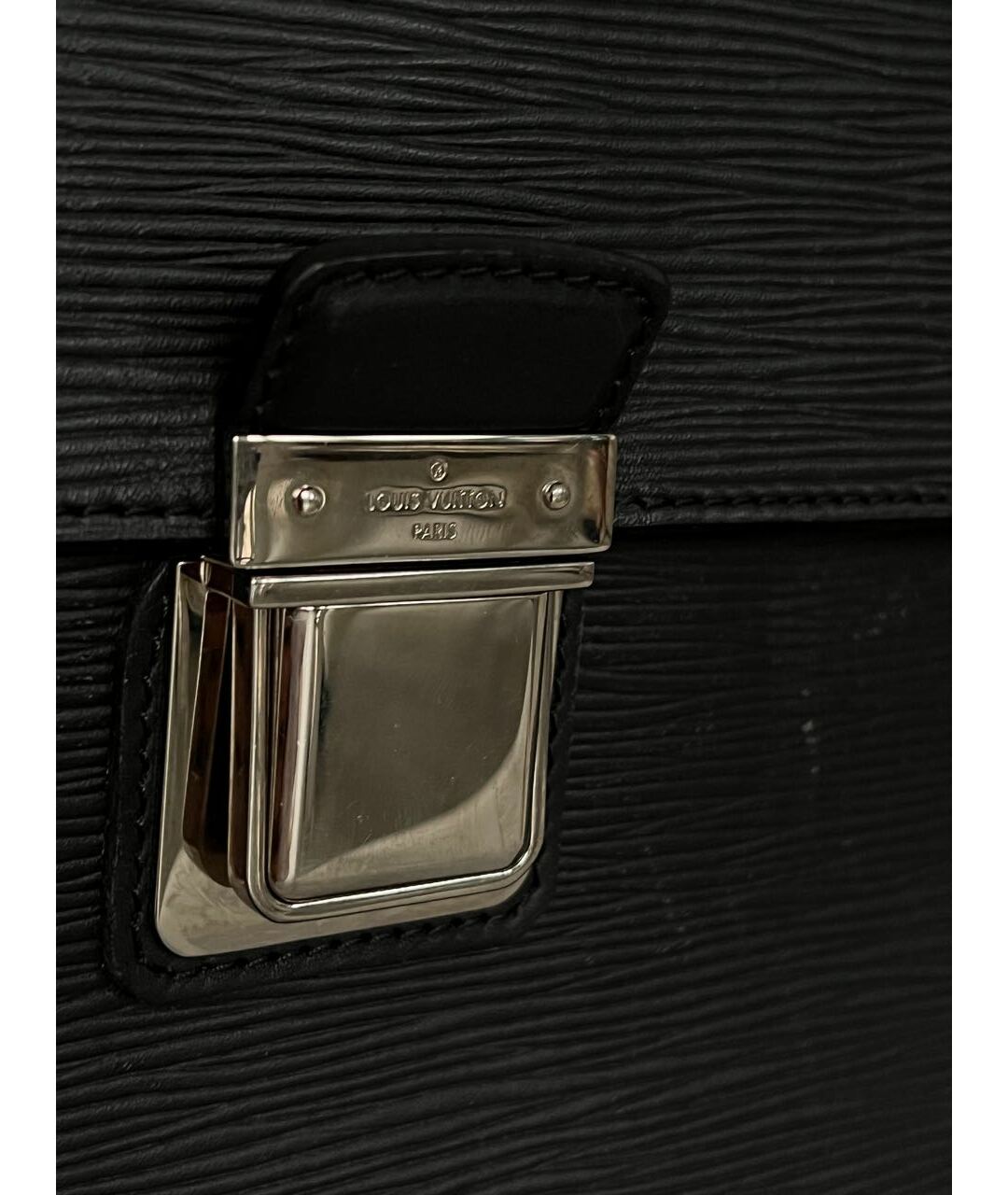 LOUIS VUITTON PRE-OWNED Черный кожаный портфель, фото 5