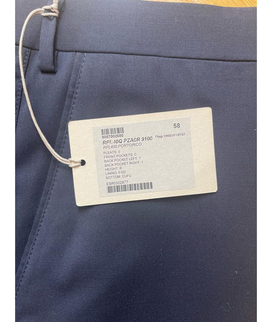 BRIONI Черные хлопковые классические брюки, фото 5