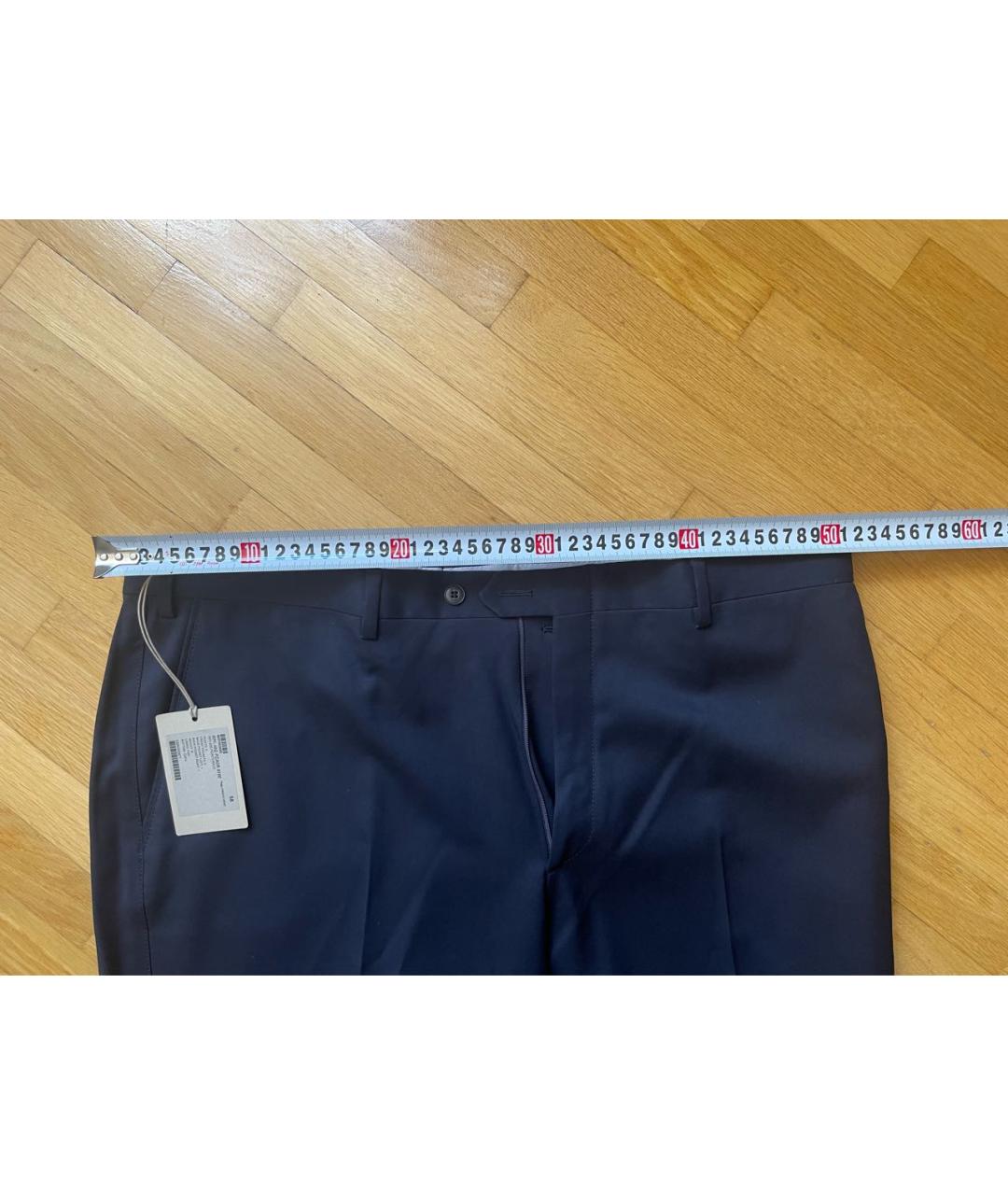 BRIONI Черные хлопковые классические брюки, фото 3