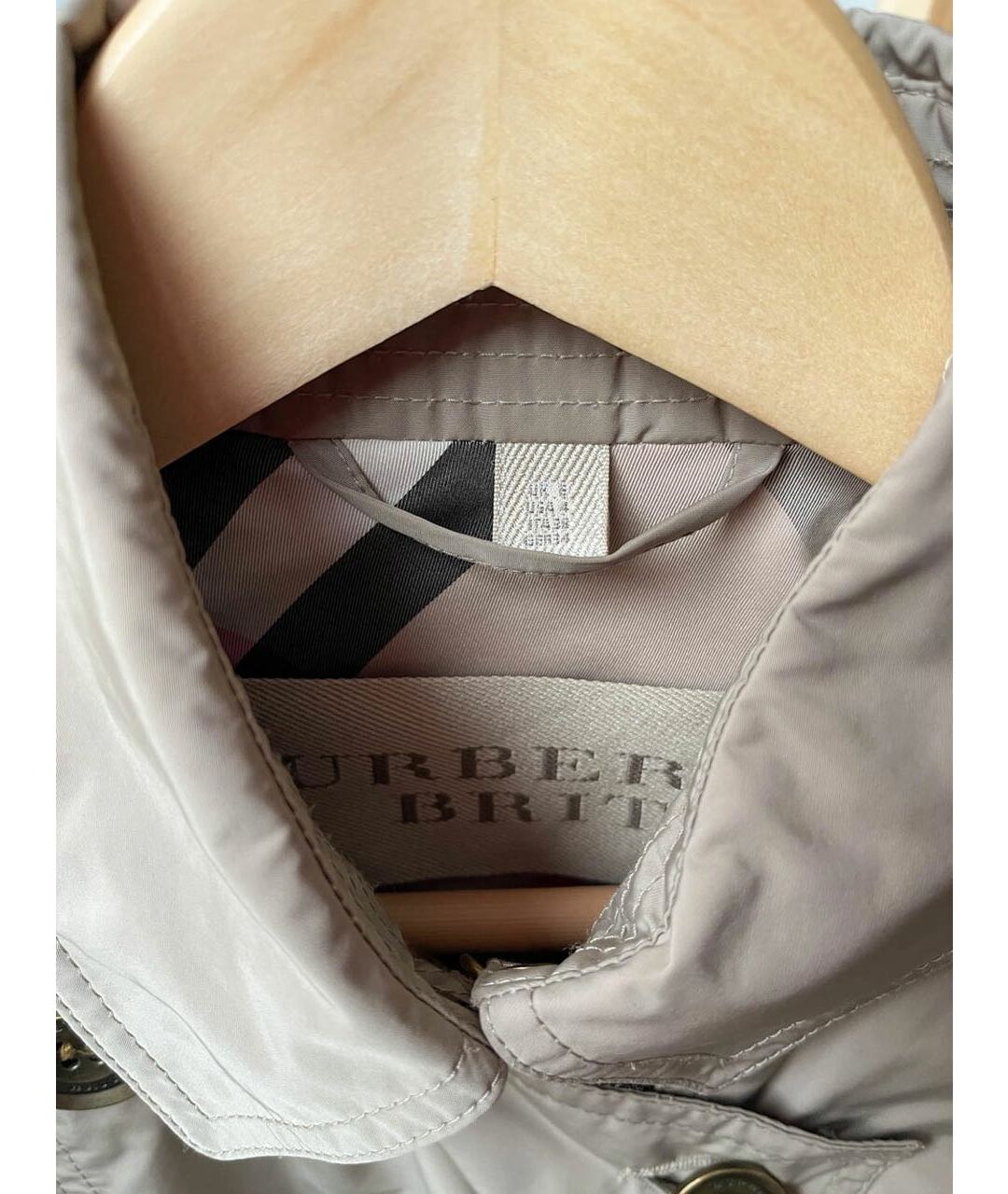 BURBERRY BRIT Бежевый полиэстеровый тренч/плащ, фото 3