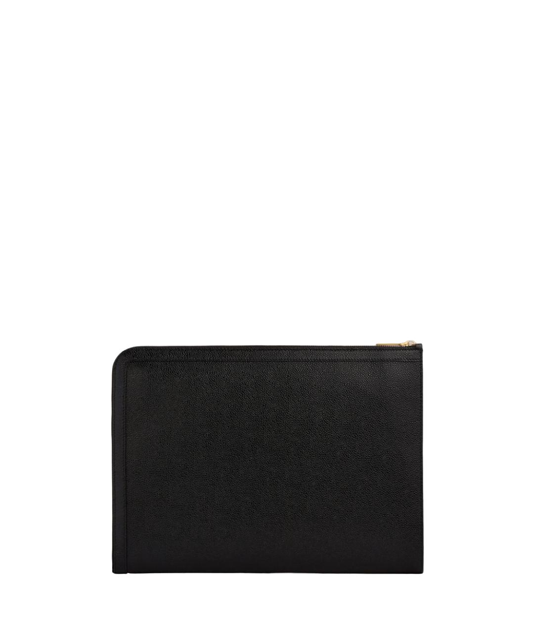 THOM BROWNE Черный кожаный кошелек, фото 2