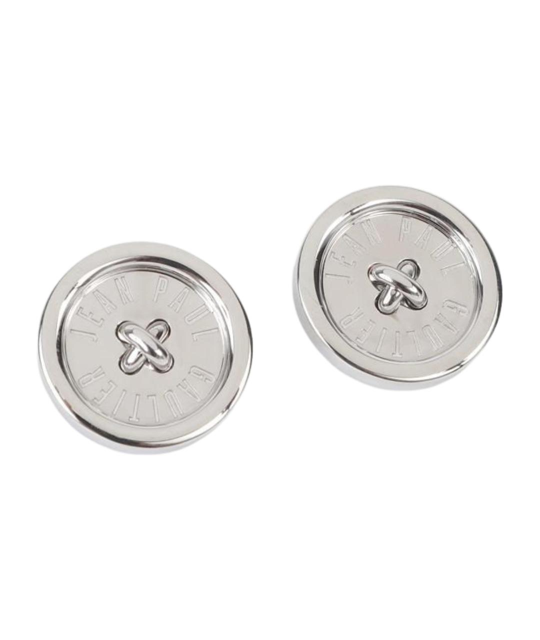 JEAN PAUL GAULTIER Серебряные металлические серьги, фото 1