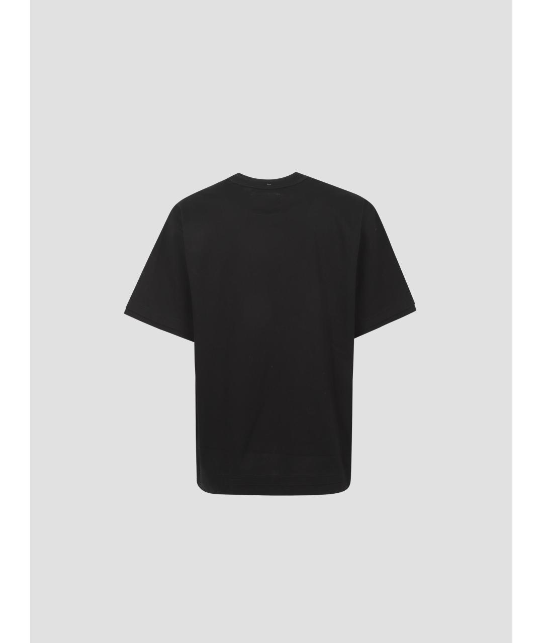 SACAI Черная хлопковая футболка, фото 3