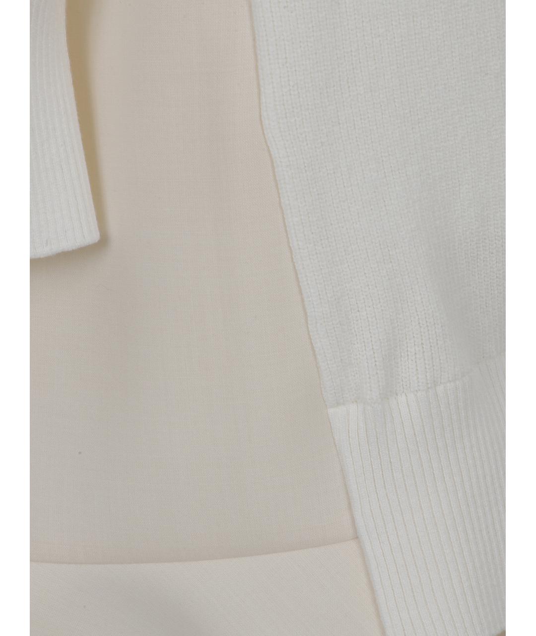 SACAI Белое хлопковое повседневное платье, фото 3