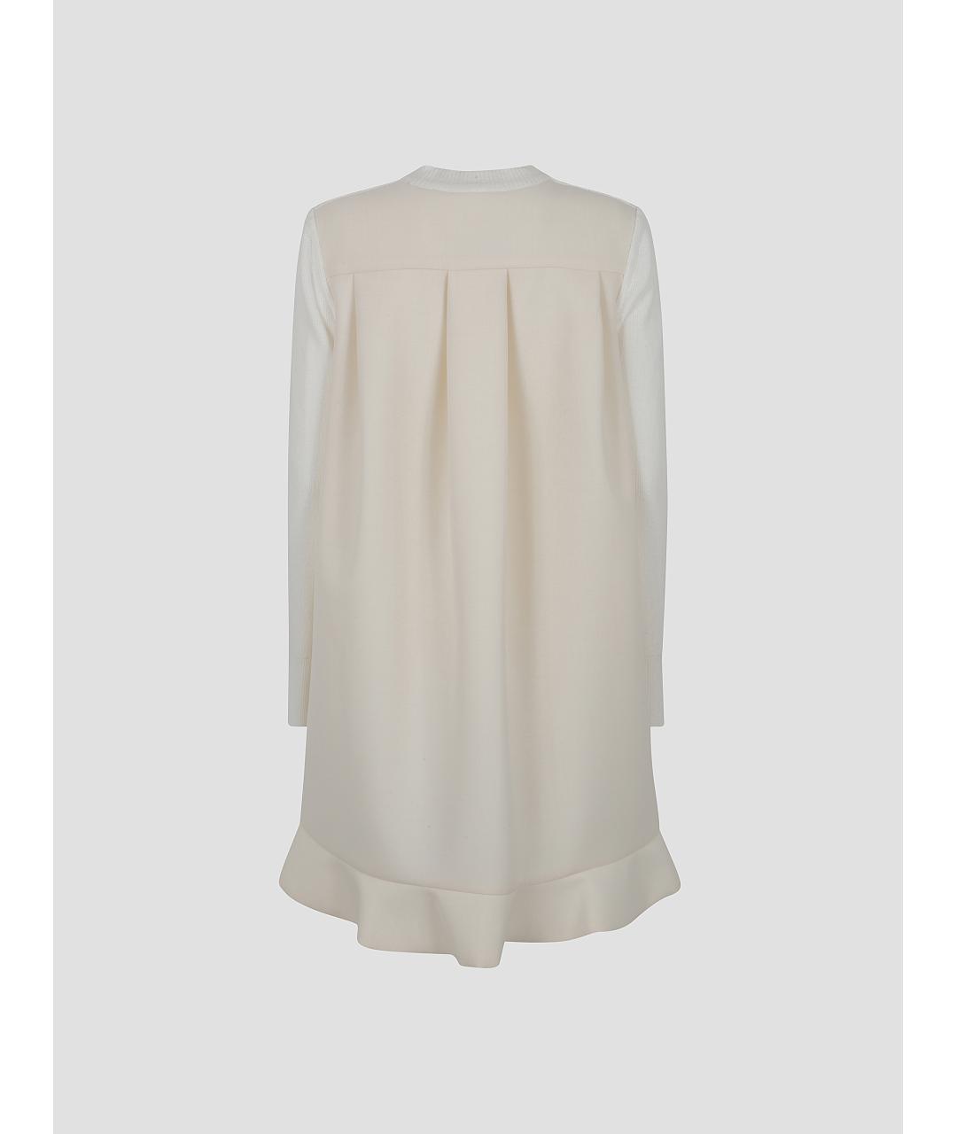 SACAI Белое хлопковое повседневное платье, фото 2