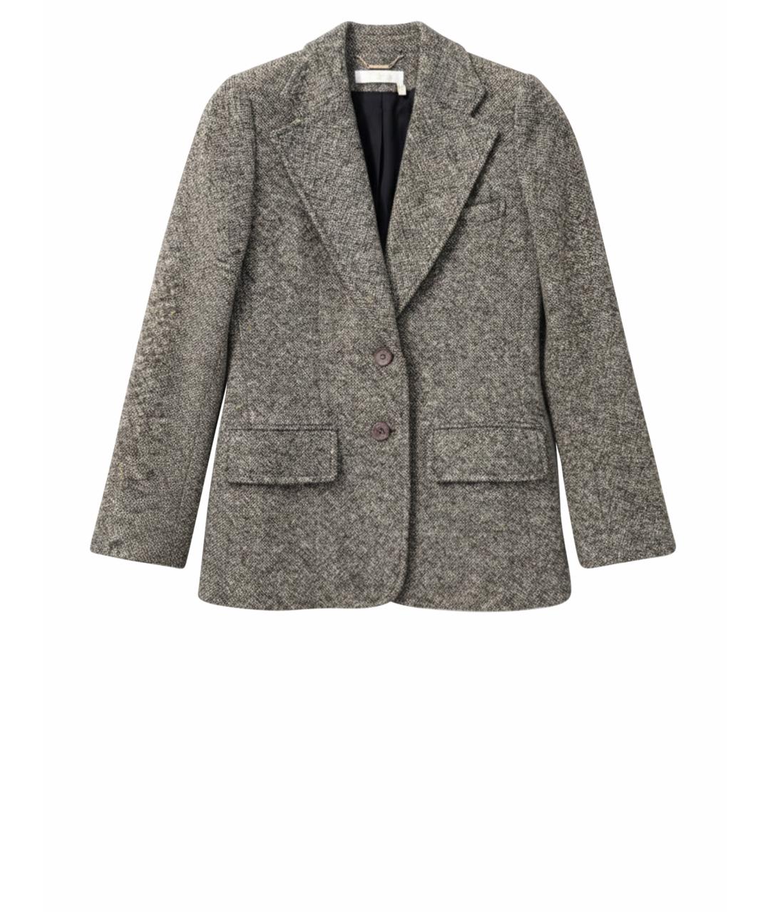 CHLOE Серый шерстяной жакет/пиджак, фото 1