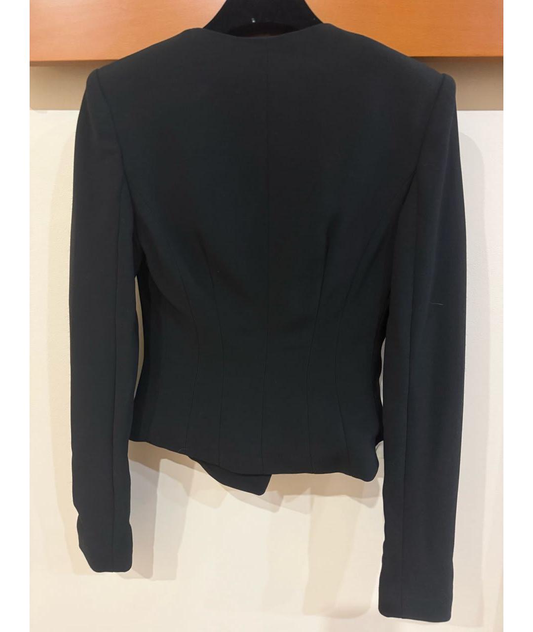 ELISABETTA FRANCHI Черный вискозный жакет/пиджак, фото 2