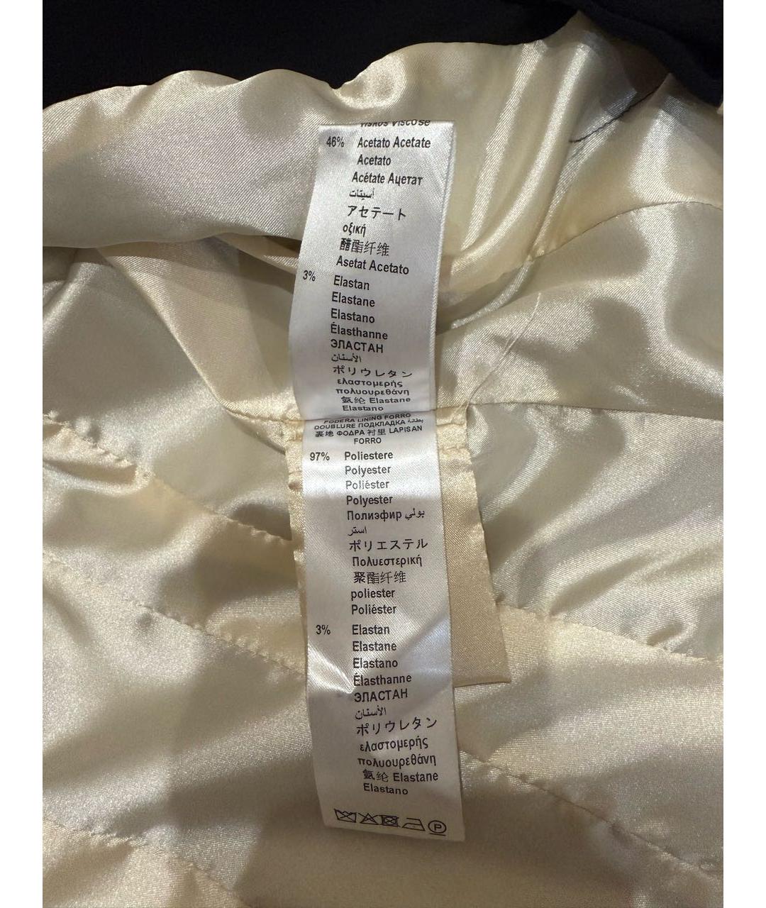 ELISABETTA FRANCHI Черный вискозный жакет/пиджак, фото 7