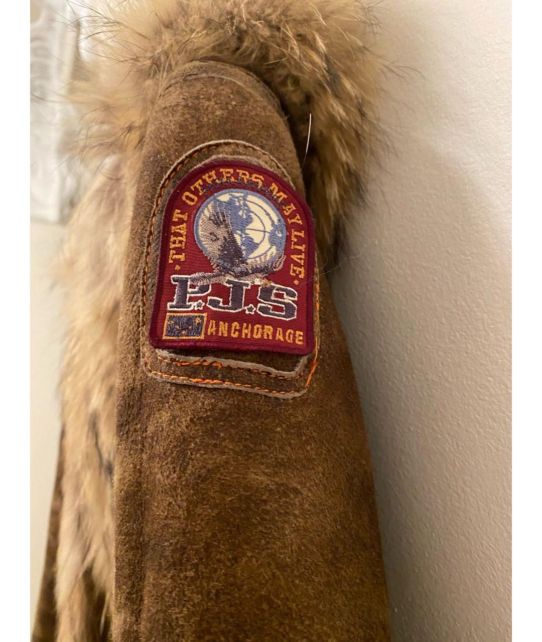 PARAJUMPERS Коричневая замшевая дубленка, фото 3