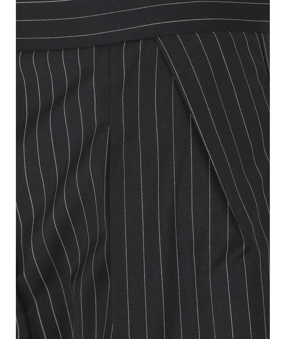 MAX MARA Черные шерстяные прямые брюки, фото 2