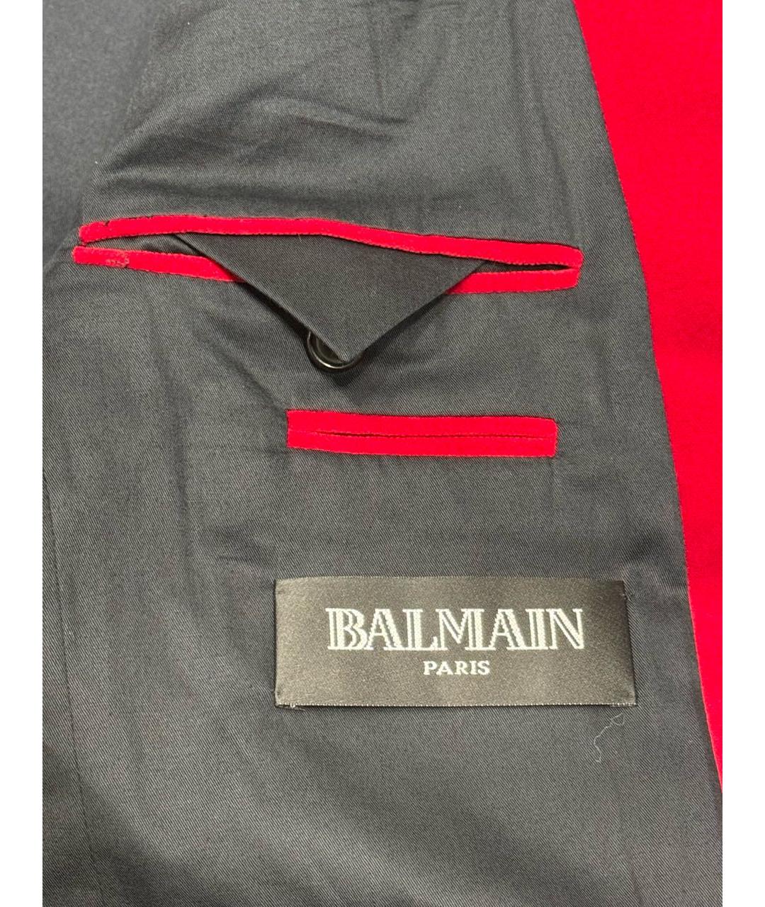 BALMAIN Бордовый велюровый пиджак, фото 7