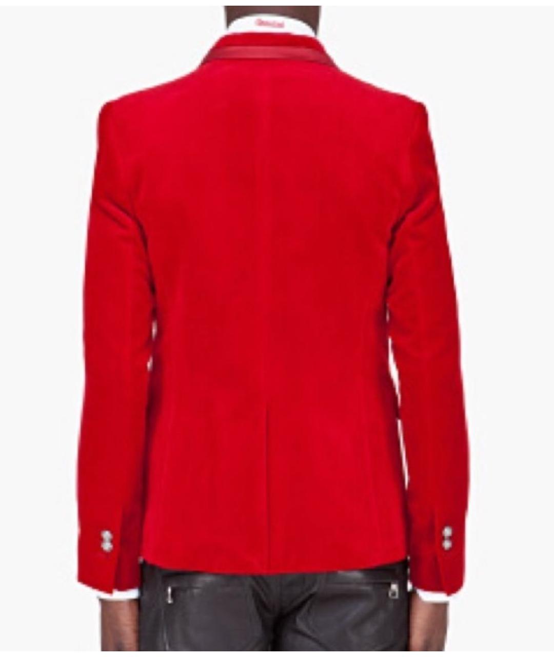 BALMAIN Бордовый велюровый пиджак, фото 3
