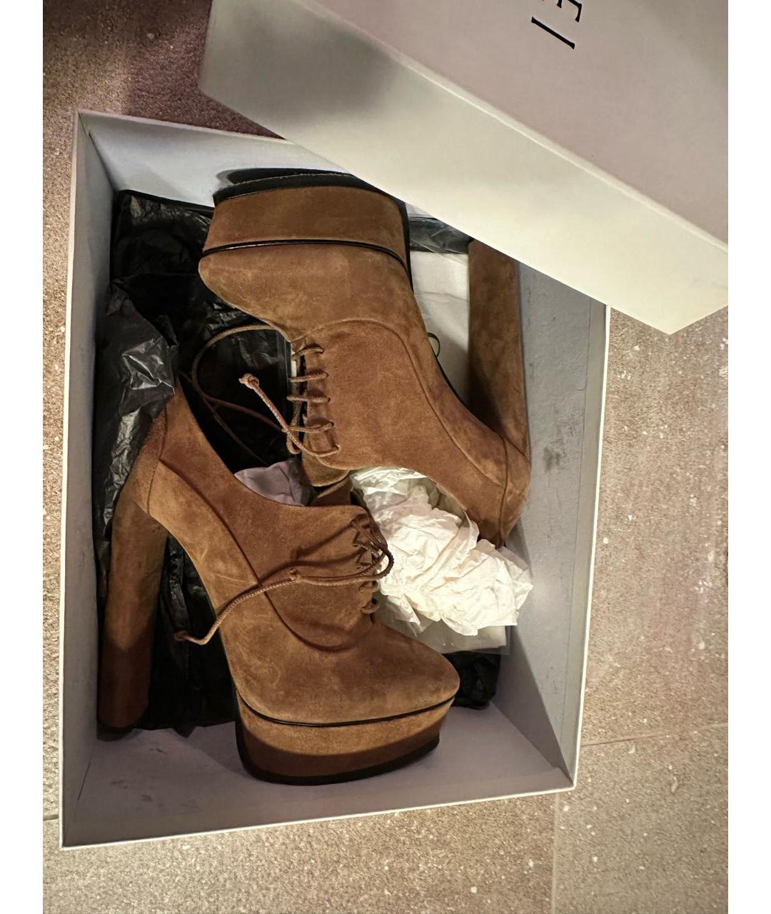CASADEI Бежевые замшевые ботильоны, фото 7