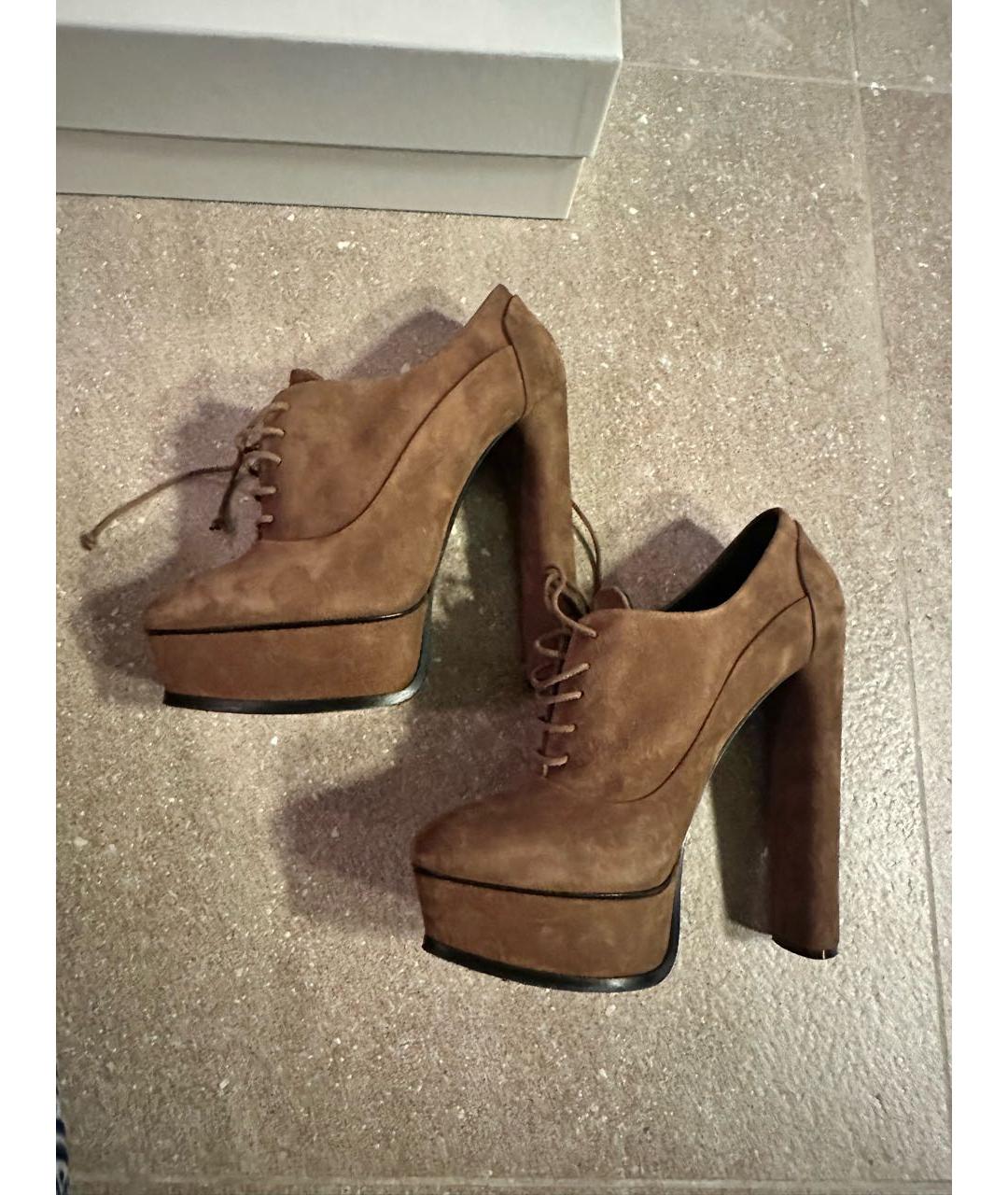 CASADEI Бежевые замшевые ботильоны, фото 8